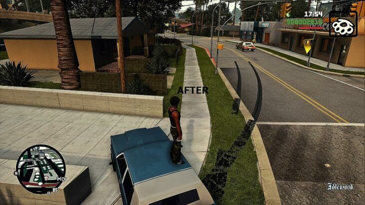Улучшенные следы шин скачать для GTA San Andreas: The Definitive Edition